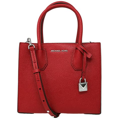 michael kors red mercer bag|Michael Kors mercer large tote.